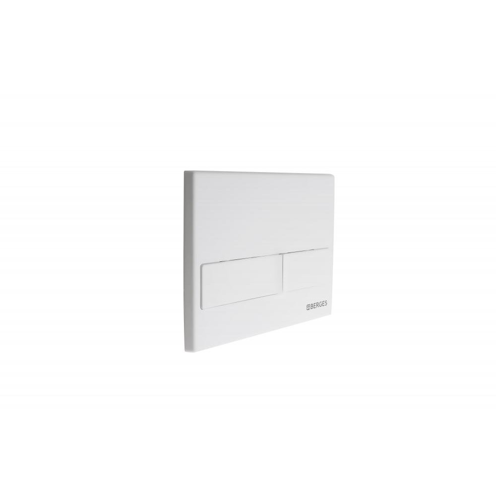 Berges Novum Панель смыва, Soft Touch, цвет белый 040014