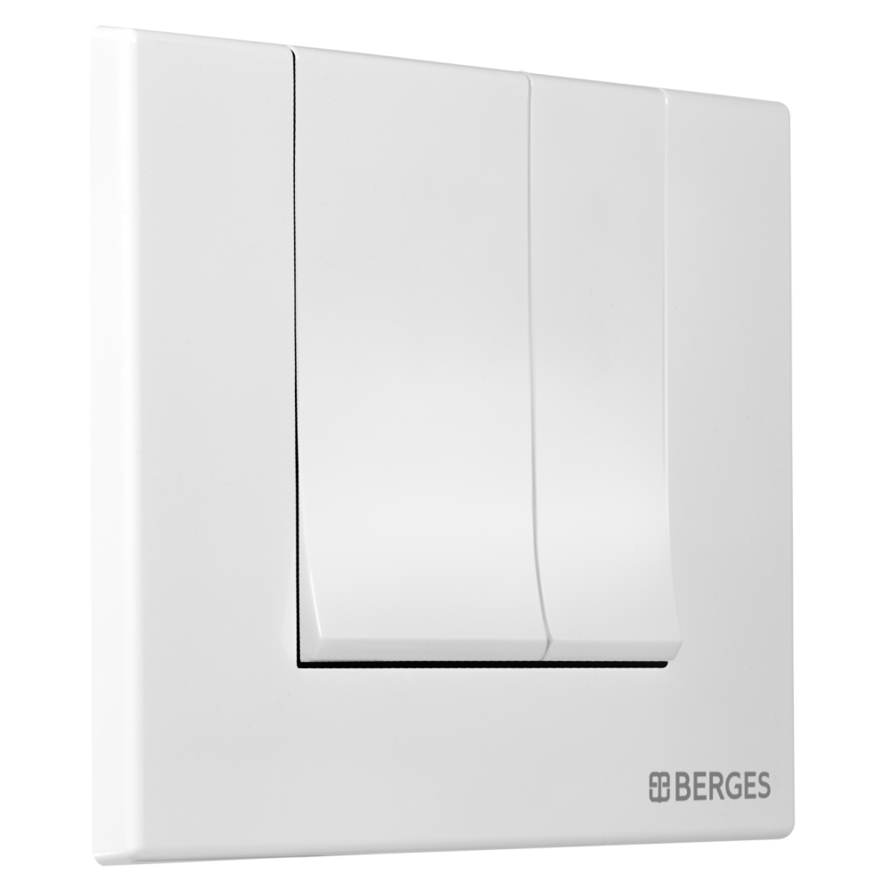 Berges Novum Панель смыва, Soft Touch, цвет белый 040044