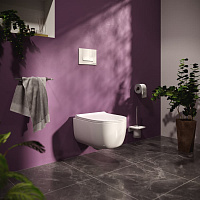 Berges Novum Панель смыва, Soft Touch, цвет белый 040044