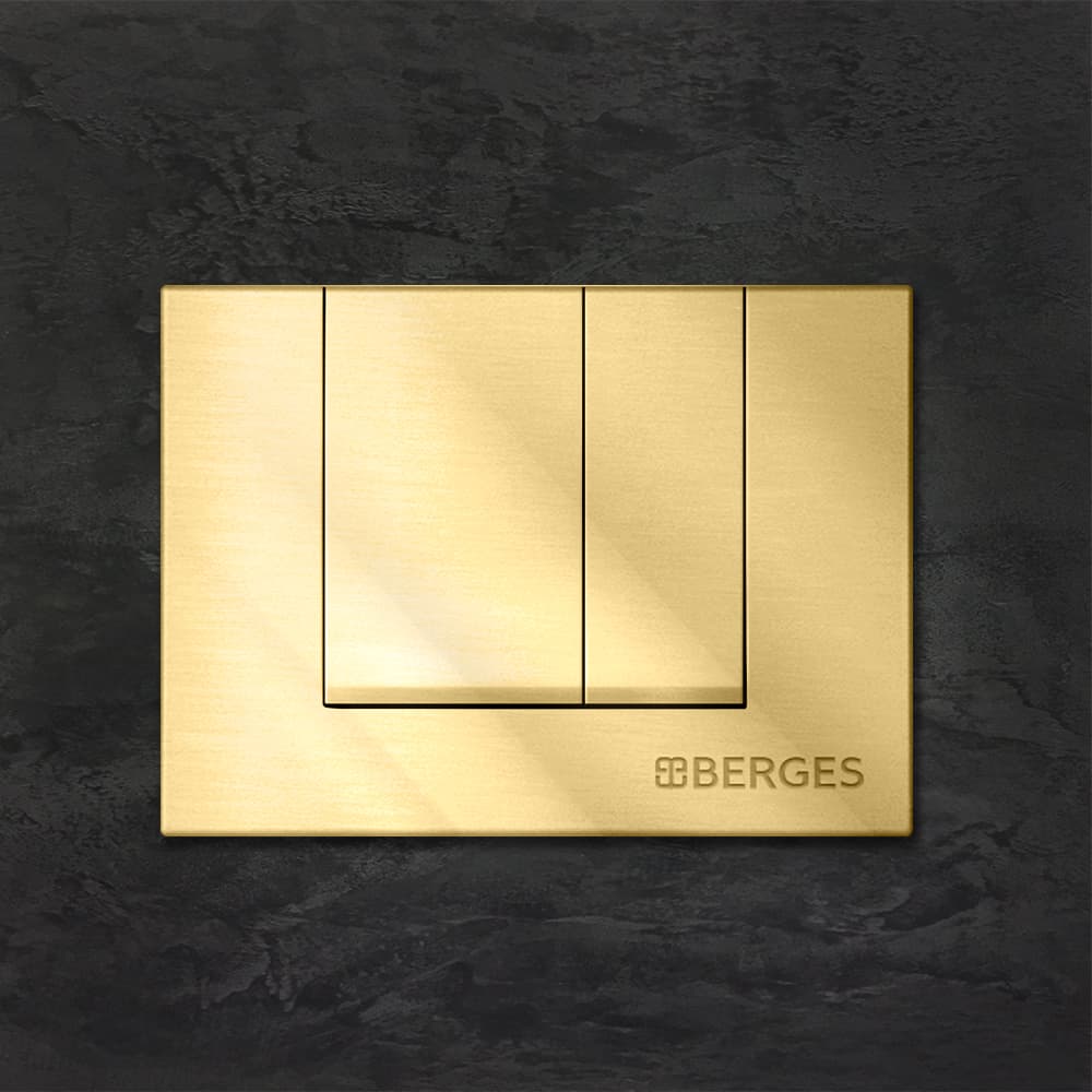 Berges Novum Панель смыва, цвет золото глянец 040049