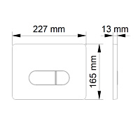 Berges Novum Инсталляция для унитаза панель смыва, цвет белый D7 040237