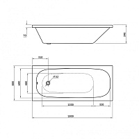 Berges Nelu Ванна акриловая 180х80х39h, цвет белый 050021