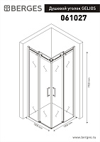 Berges Gelios Душевой уголок 100х195h, цвет хром сильвер 061027