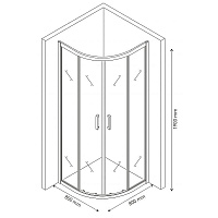 Berges Solo Душевой уголок Berges R 80х190h, цвет хром сильвер 061101
