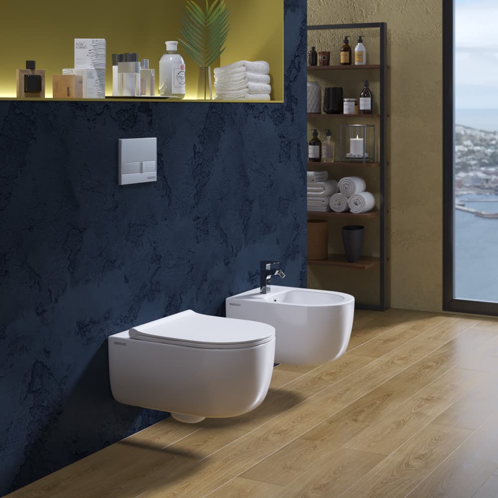 Berges Ego Xl Подвесной унитаз 54х33h, с сиденьем, цвет: белый 082118