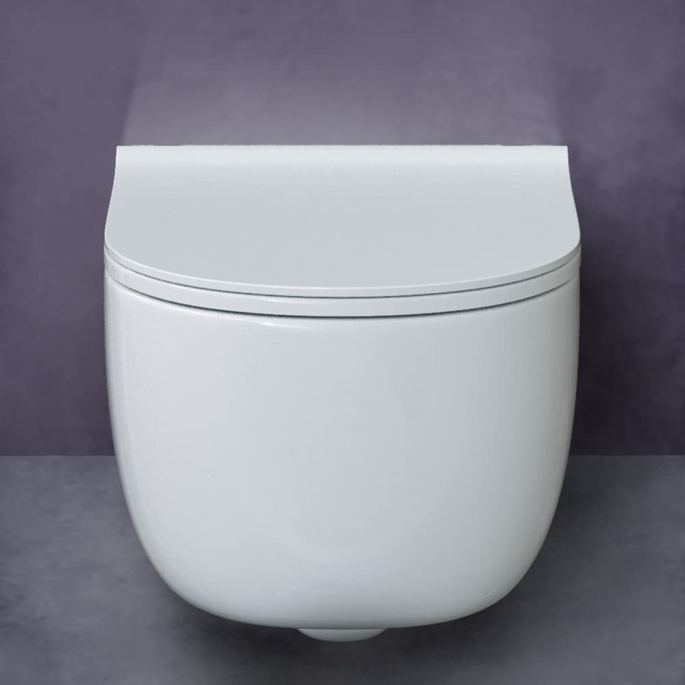 Berges Ego Xl Подвесной унитаз 54х33h, с сиденьем, цвет: белый 082118