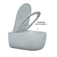 Berges Ego Xl Подвесной унитаз 54х33h, с сиденьем, цвет: белый 082118