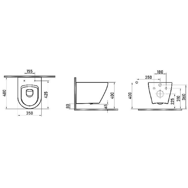 Berges Okus Подвесной унитаз 48х33,5h, с сиденьем, цвет: белый 082127