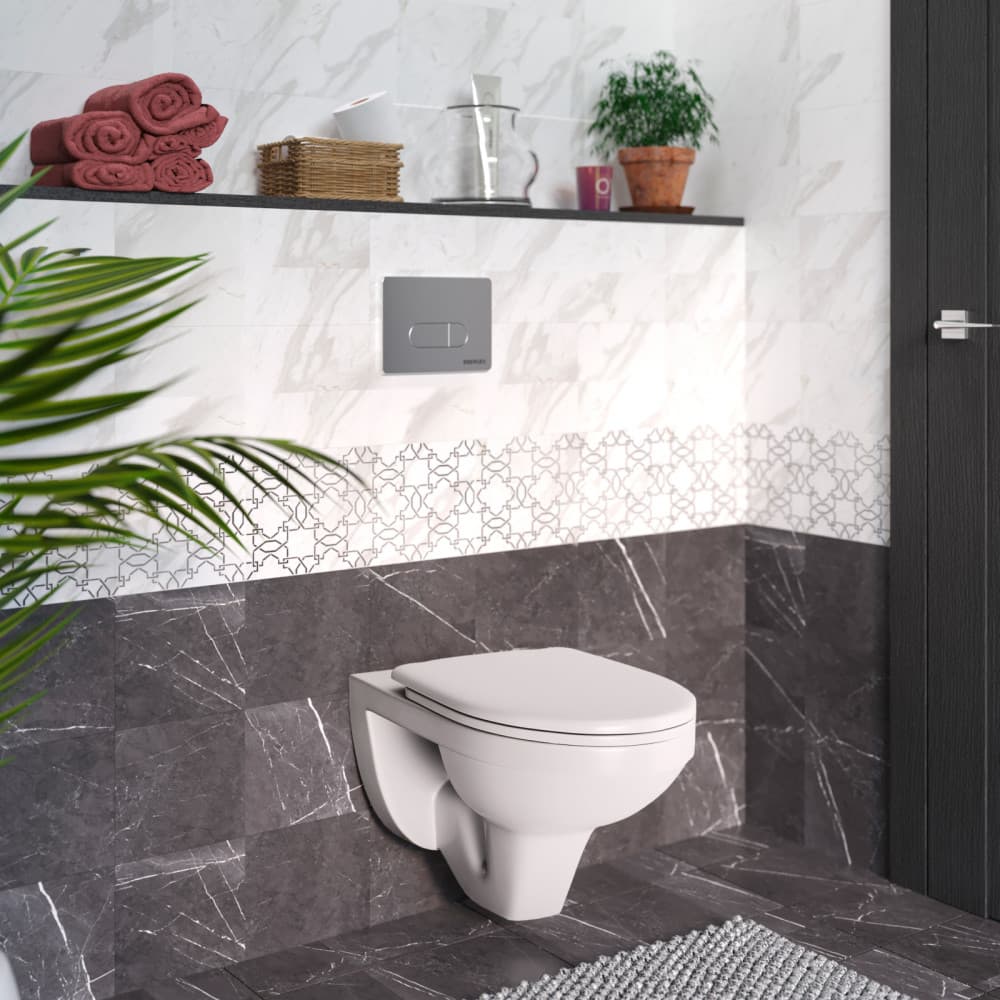 Berges Gamma Подвесной унитаз 52х34h, с сиденьем, цвет: белый 081105