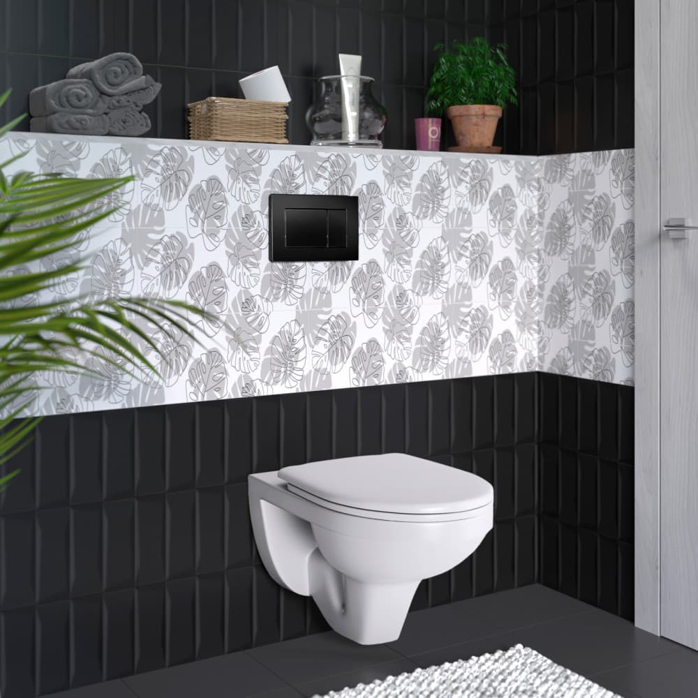 Berges Gamma Подвесной унитаз 52х34h, с сиденьем, цвет: белый 081105