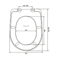 Berges Koral A Крышка-сиденье 46х4h, цвет белый 011201