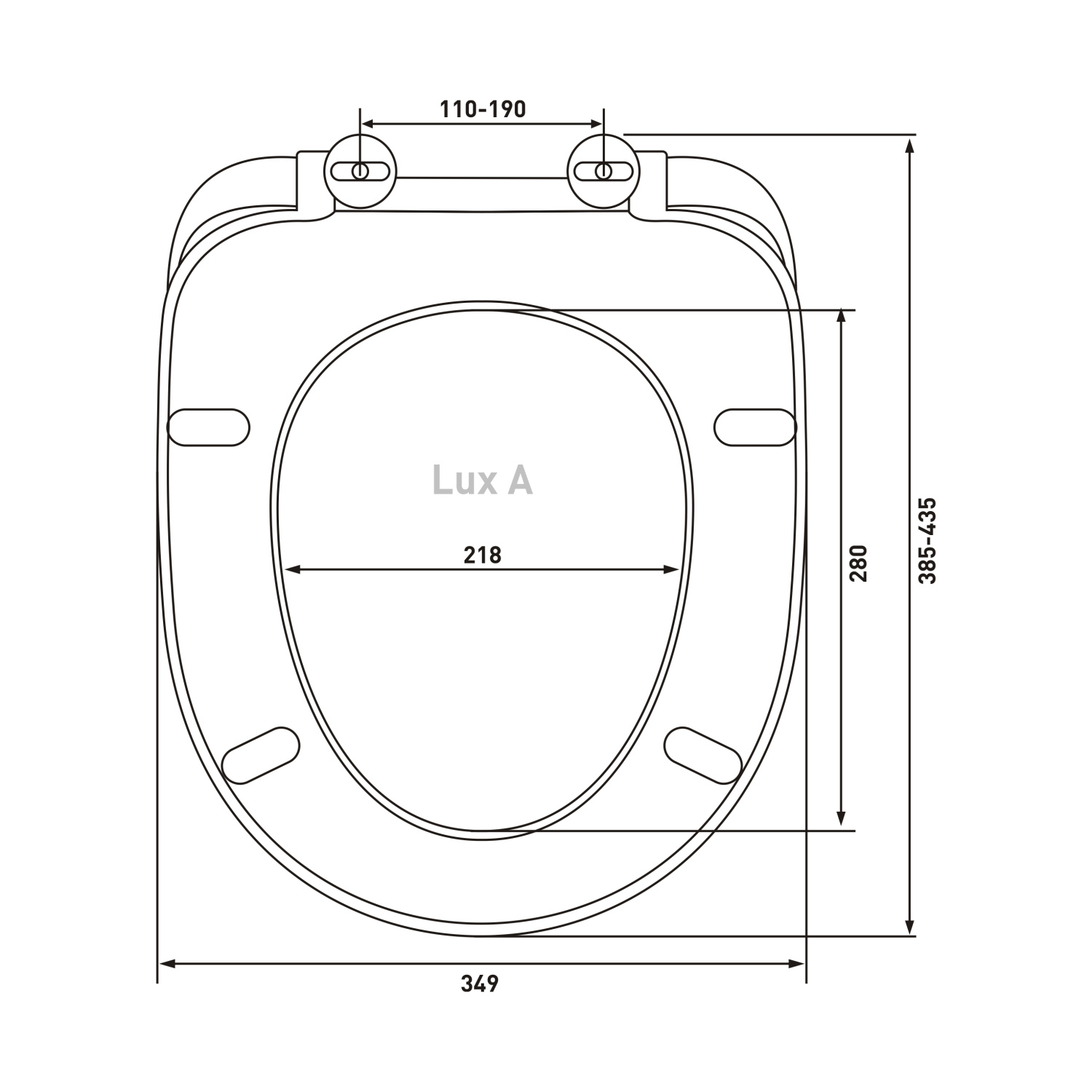 Berges Lux A Крышка-сиденье 42х5h, цвет белый 010601