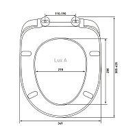 Berges Lux A Крышка-сиденье 42х5h, цвет белый 010601