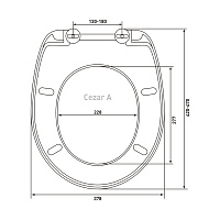 Berges Cezar A Крышка-сиденье 45,5х5h, цвет белый 011001