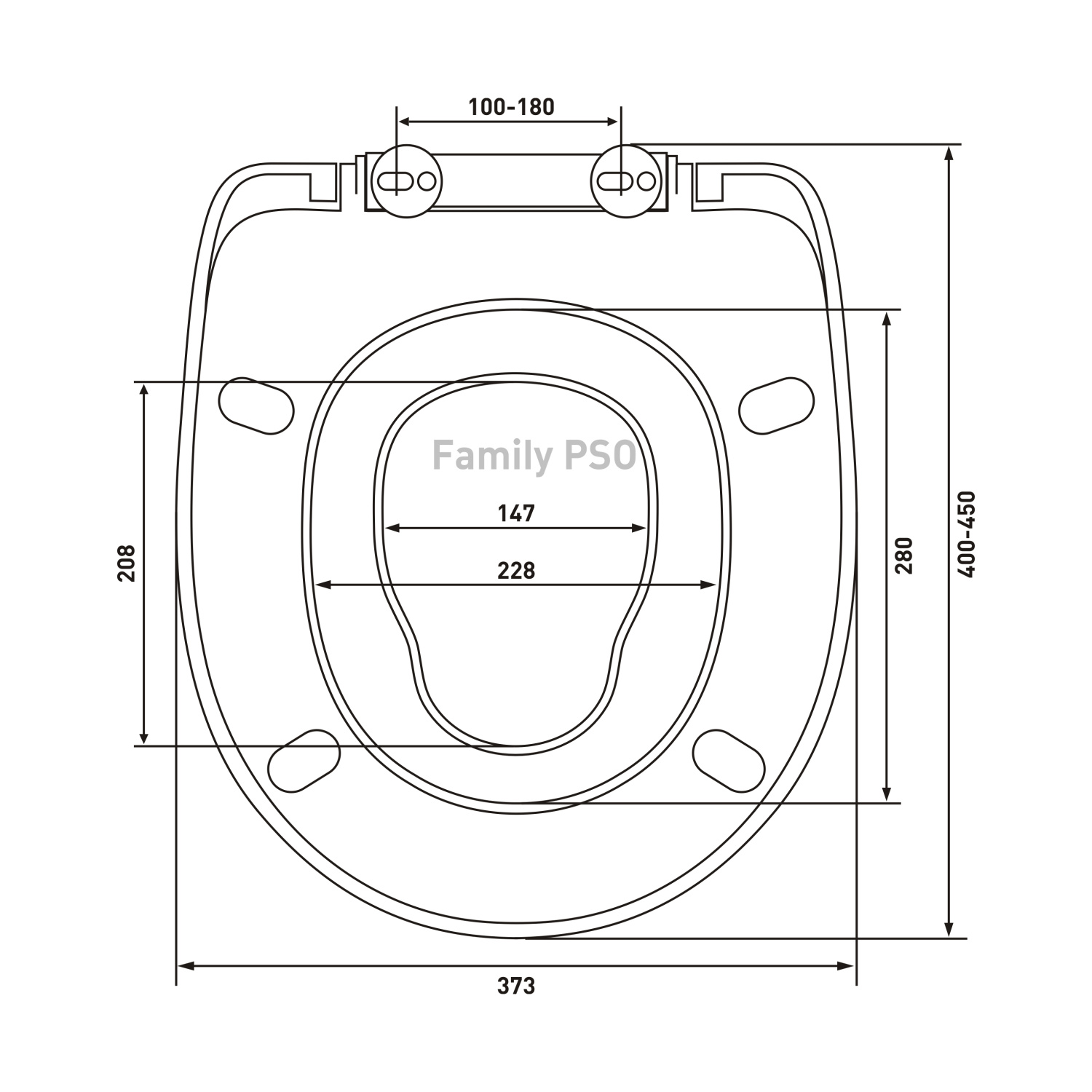 Berges Family PSO Крышка-сиденье с микролифтом 44х6h, цвет белый 025903