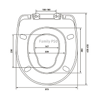 Berges Family PSO Крышка-сиденье с микролифтом 44х6h, цвет белый 025903