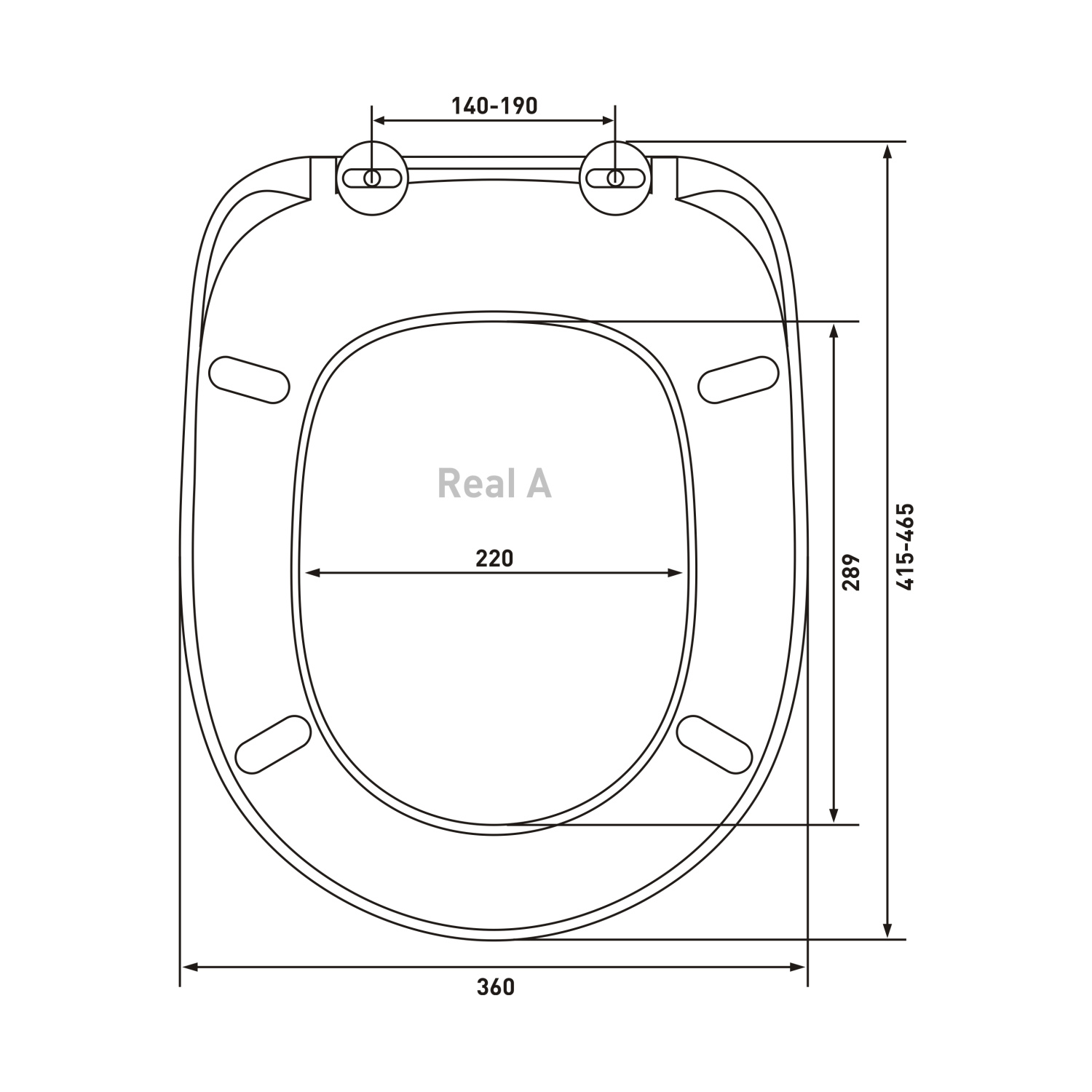 Berges Real A Крышка-сиденье 44,5х6h, цвет белый 010301