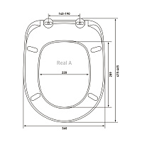 Berges Real A Крышка-сиденье 44,5х6h, цвет белый 010301
