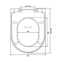 Berges Geo SO Крышка-сиденье с микролифтом 44х5h, цвет белый 015103