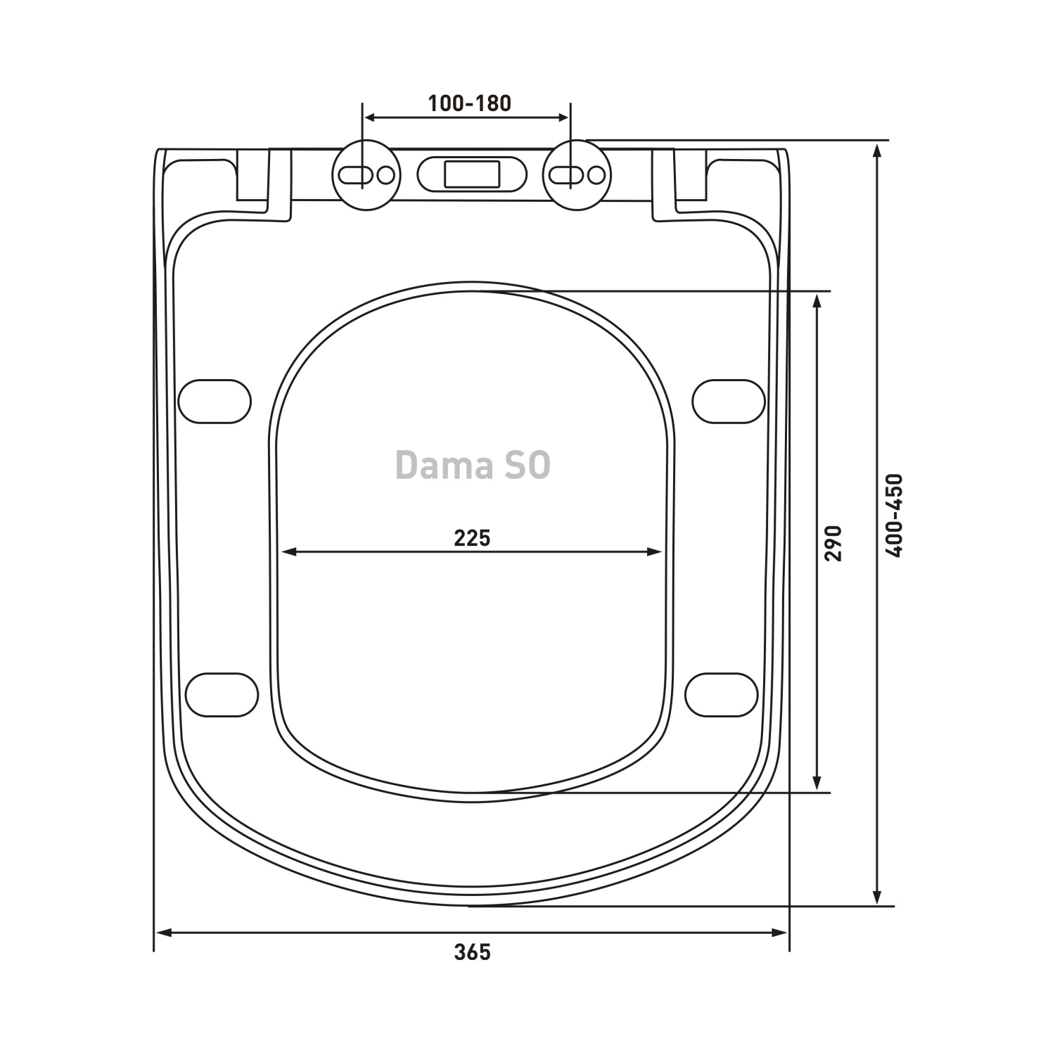 Berges Dama SO Крышка-сиденье с микролифтом 44х5h, цвет белый 017203