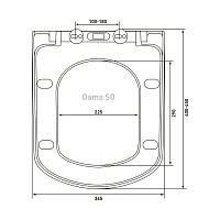 Berges Dama SO Крышка-сиденье с микролифтом 44х5h, цвет белый 017203