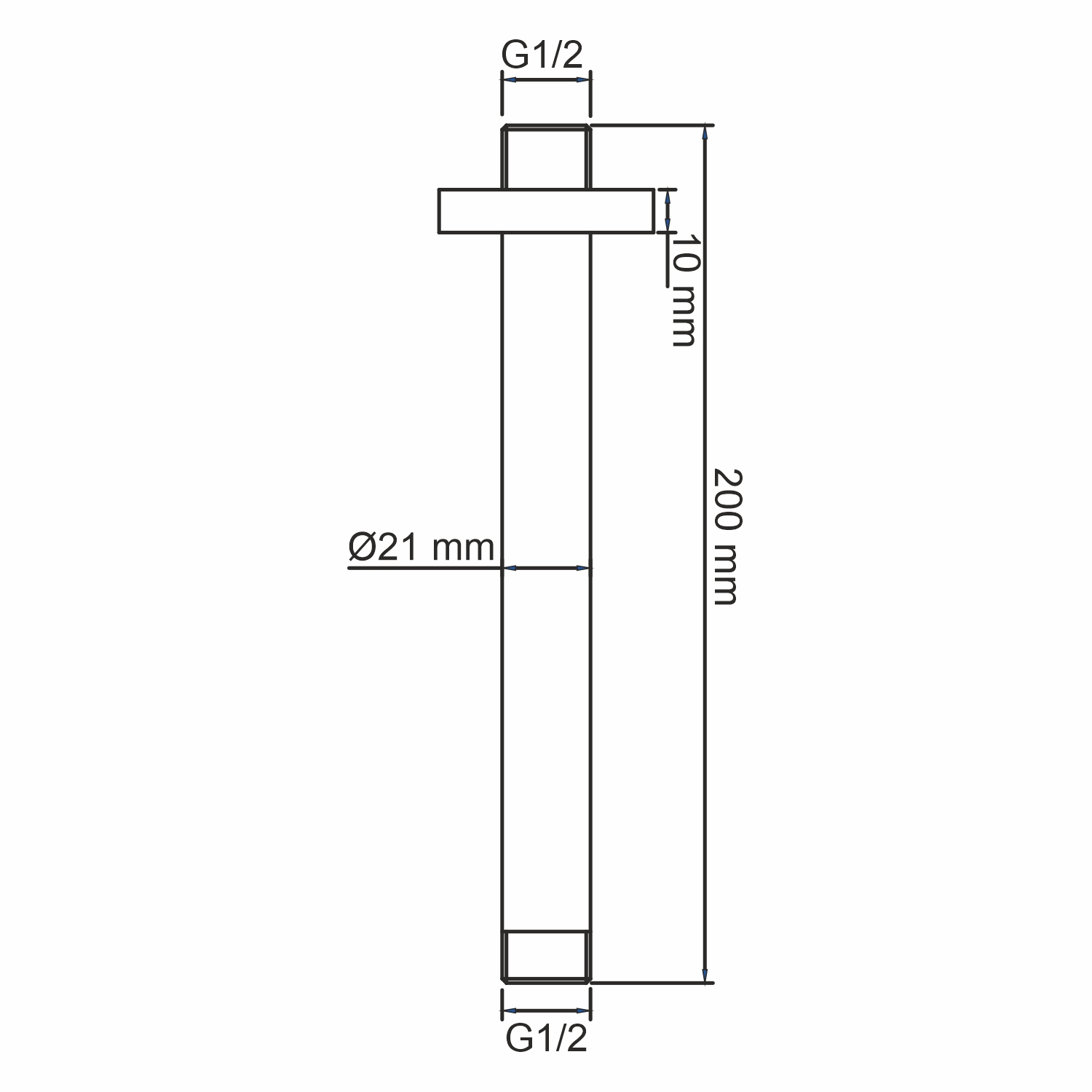 Wasserkraft Sauer Потолочный излив для душа A234