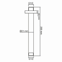 Wasserkraft Sauer Потолочный излив для душа A234
