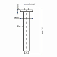 Wasserkraft Aisch Потолочный излив для душа A235