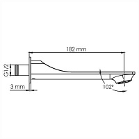 Wasserkraft Glan Настенный излив для душа A175