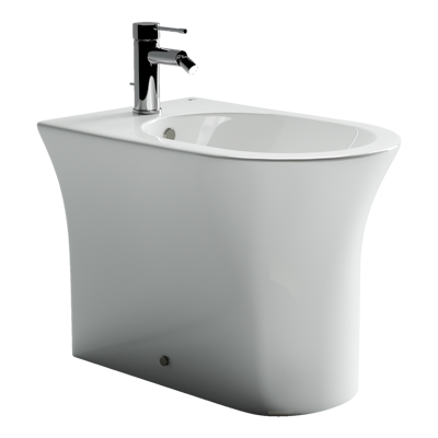 Ceramicanova Star Биде напольное 36х55 см, c переливом, цвет: белый глянцевый CN1906