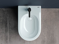 Ceramicanova Star Биде напольное 36х55 см, c переливом, цвет: белый глянцевый CN1906