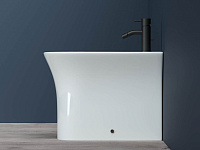 Ceramicanova Star Биде напольное 36х55 см, c переливом, цвет: белый глянцевый CN1906