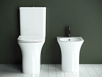 Ceramicanova Star Биде напольное 36х55 см, c переливом, цвет: белый глянцевый CN1906