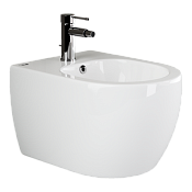 Ceramicanova Play Биде подвесное 37х49 см, c переливом, цвет: белый глянцевый CN3002