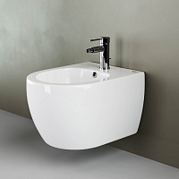 Ceramicanova Play Биде подвесное 37х49 см, c переливом, цвет: белый глянцевый CN3002