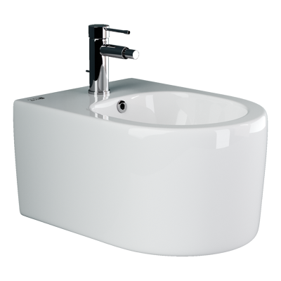 Ceramicanova Moments Биде подвесное 37х49 см, c переливом, цвет: белый глянцевый CN3004