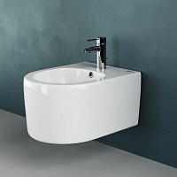 Ceramicanova Moments Биде подвесное 37х49 см, c переливом, цвет: белый глянцевый CN3004