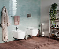 Ceramicanova New day Биде подвесное 35х51 см, c переливом, цвет: белый глянцевый CN3006