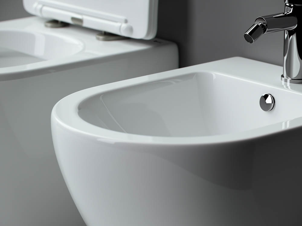 Ceramicanova Metropol Биде подвесное 37х49 см, c переливом, цвет: белый глянцевый CN4003