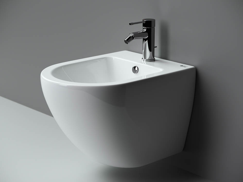 Ceramicanova Metropol Биде подвесное 37х49 см, c переливом, цвет: белый глянцевый CN4003