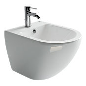 Ceramicanova Metropol Биде подвесное 37х49 см, c переливом, цвет: белый глянцевый CN4003