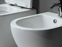 Ceramicanova Metropol Биде подвесное 37х49 см, c переливом, цвет: белый глянцевый CN4003