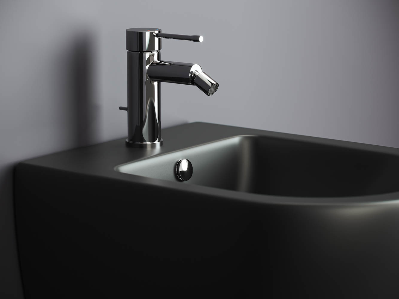 Ceramicanova Metropol Биде подвесное 37х49 см, c переливом, цвет: черный матовый CN4003MB