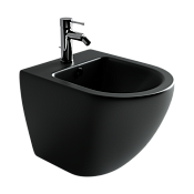 Ceramicanova Metropol Биде подвесное 37х49 см, c переливом, цвет: черный матовый CN4003MB