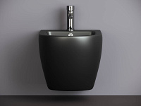 Ceramicanova Metropol Биде подвесное 37х49 см, c переливом, цвет: черный матовый CN4003MB