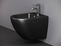 Ceramicanova Metropol Биде подвесное 37х49 см, c переливом, цвет: черный матовый CN4003MB