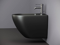 Ceramicanova Metropol Биде подвесное 37х49 см, c переливом, цвет: черный матовый CN4003MB