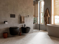 Ceramicanova Metropol Биде подвесное 37х49 см, c переливом, цвет: черный матовый CN4003MB