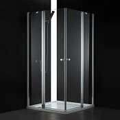 Cezares Elena Душевой уголок 100x100x195h см, стекло прозрачное 6 мм, цвет: хром ELENA-W-A-22-100-C-Cr