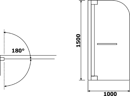 Шторка на ванну RGW Screens SC-02 1000x1500 с ручкой 03110210-11